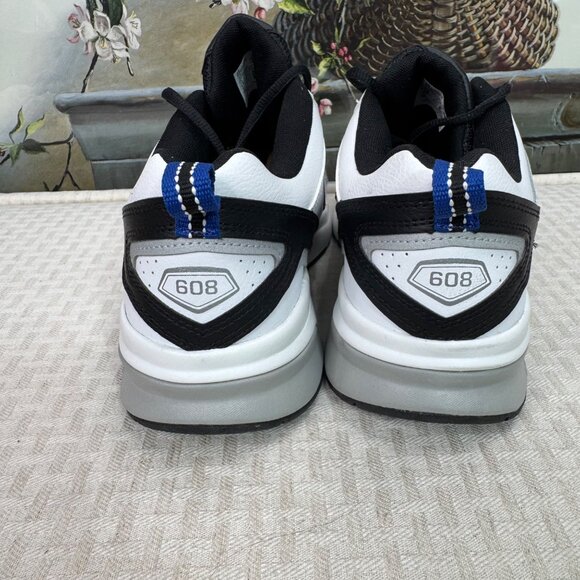 New Balance 608 Mens Size 10 White/Black Accents Leather Walking Shoes - Picture 7 of 9